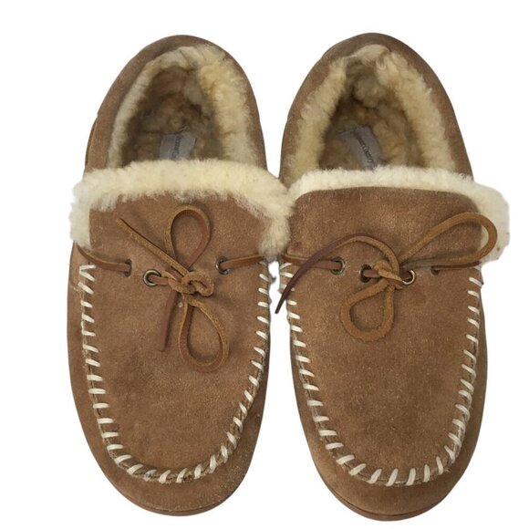 Vermont Country Store Slippers Moccasin Sheepskin Australian Sherling Lined 10 - Picture 2 of 10